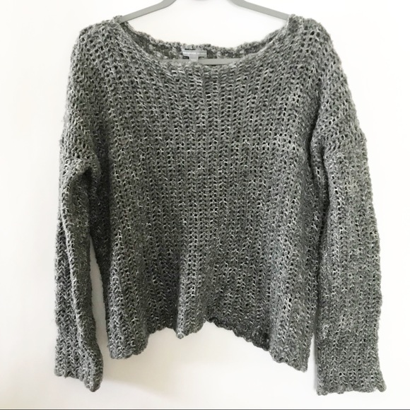 James Perse Grey Knit Pullover Sweater - Picture 3 of 8